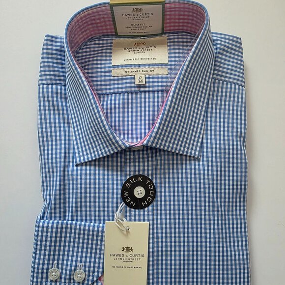 Hawes & Curtis SJ Weekend (Blue and White) Size 17/36 (NWT) - Picture 3 of 3